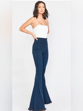 High-Rise Black Flare Jeans with Raw Hem